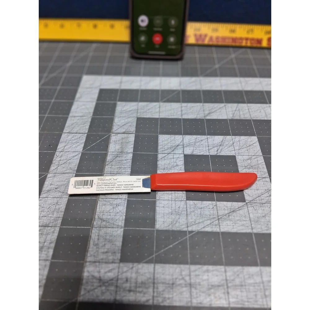 Pampered Chef Quikut Paring Knife Tango Tangerine 1262‎ Orange With Sheath